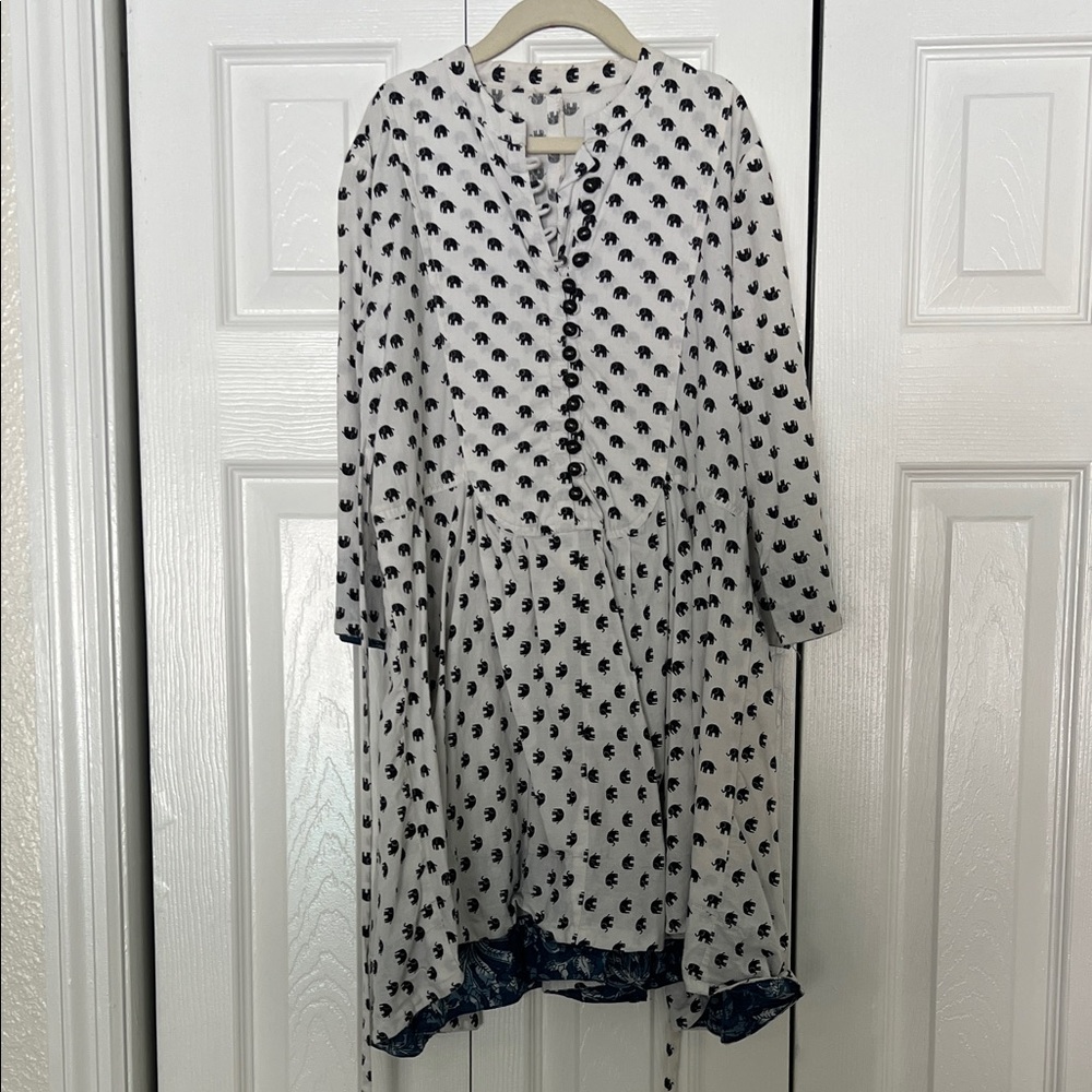 Handmade kids elephant twirly dress